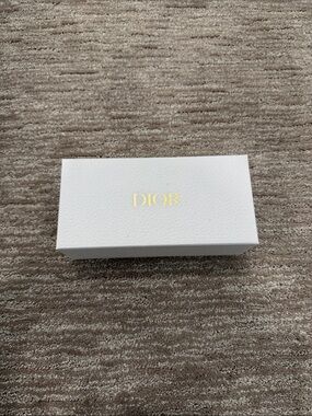Dior White Sunglasses Box with Gold Logo Accent